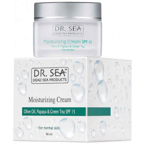 Dr. Sea Крем для нормальной кожи с маслом оливы, экстрактом папайи и зеленого чая SPF15 (50 мл)