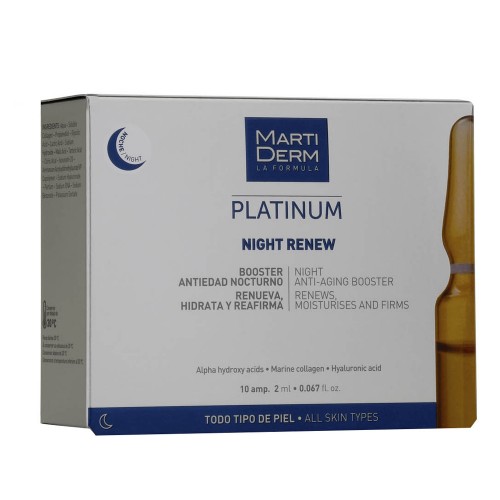 MARTIDERM PLATINUM NIGHT RENEW восстанавливающая ночная сыворотка(10*2ml)