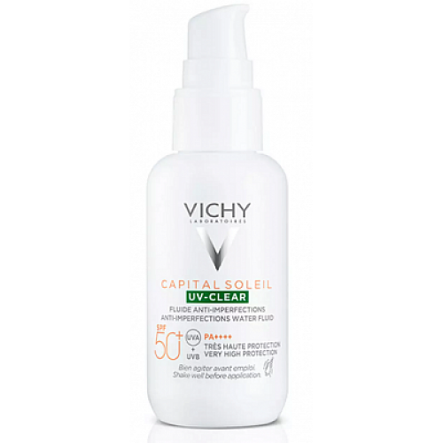 Vichy Capital Soleil UV-CLEAR - Солнцезащитный флюид для лица, против несовершенств (40мл.)