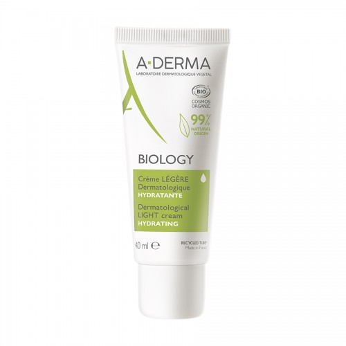  A-DERMA BIOLOGY - Дерматологический увлажняющий крем для нормальной и комбинированной кожи.(40 мл)