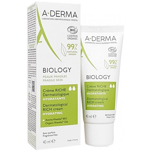  A-DERMA BIOLOGY - Дерматологический увлажняющий крем для сухой кожи.(40 мл)
