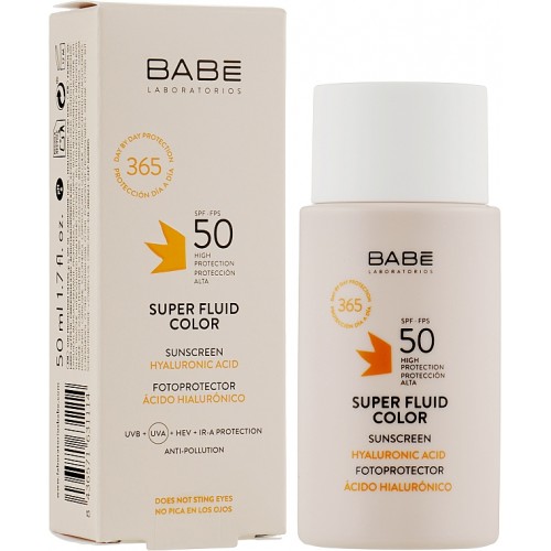 BABE Laboratorios - Солнцезащитный супер флюид  для лица с тонирующим эффектом spf50 (50ml)